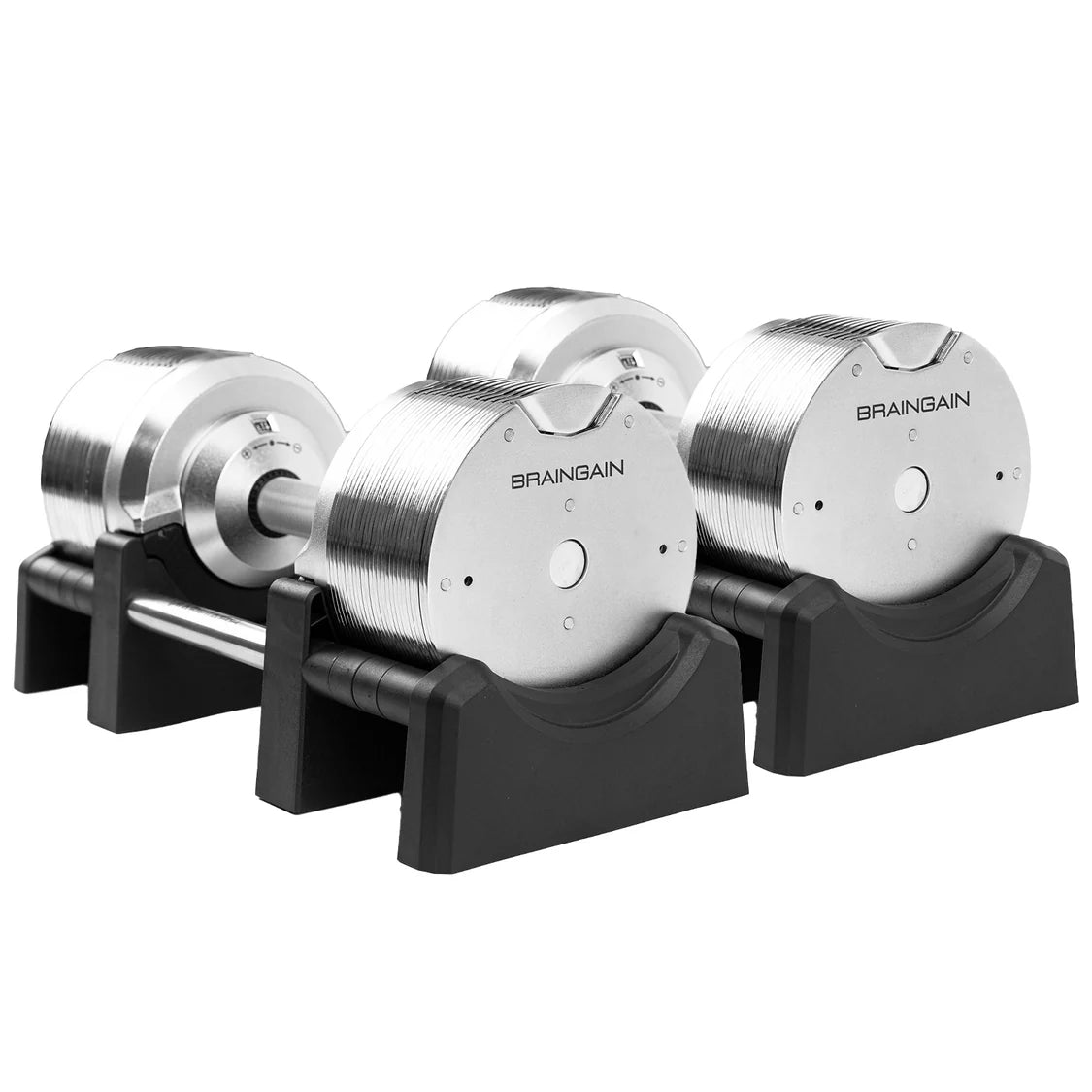 SmartBells™ Pro Haltères Réglables 41,5 kg – Chrome