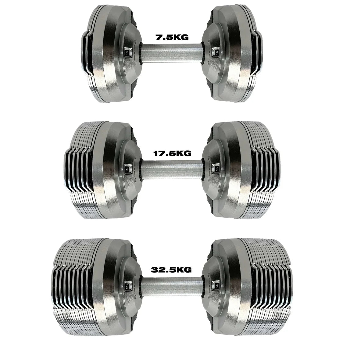 SmartBells™ Pro Haltères Réglables 41,5 kg – Chrome